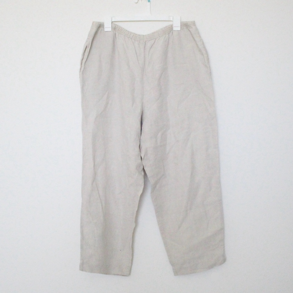 J. Jill Linen Pull-on Cropped Pants